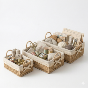 Cesta rectangular mimbre