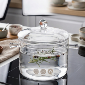 Olla doble asa vidrio